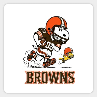 Snoopy Cleveland Football Retro Fan Magnet